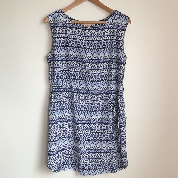 Stitch Fix Skies Are Blue Sleeveless Dress‎ Belted Printed Lined Womens S… - Picture 1 of 5